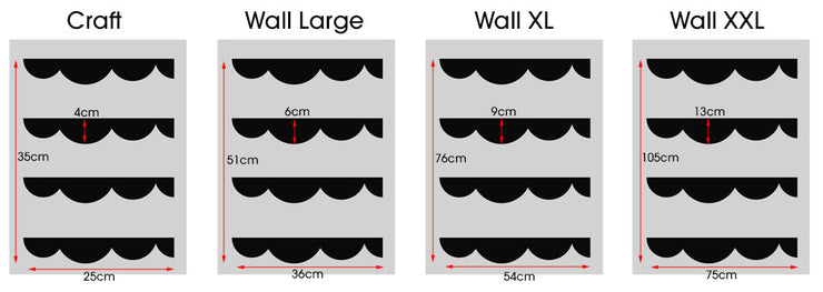 Scallop Pattern allover stencil