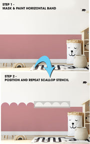 Scallop Pattern Border Stencil