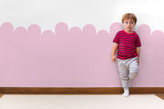 UNEVEN Scallop Border Stencil, Nursery or Kids Room Wall Decor