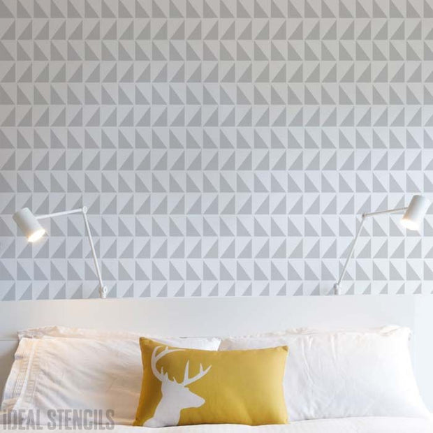 Scandi Triangles Home Decor Stencil