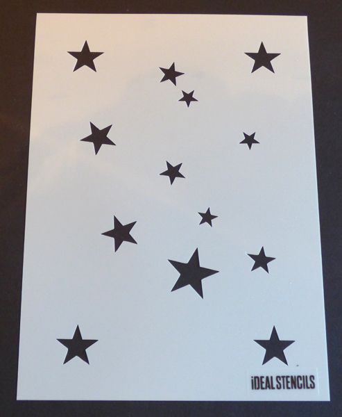 Scattered Stars Pattern Stencil