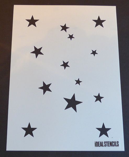 Scattered Stars Pattern Scattered Stars Stencil - Nursery/Bedroom wall decor | Ideal Stencils ...