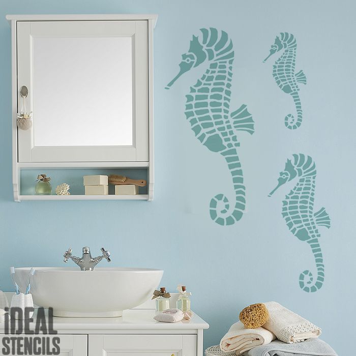 Seahorse Nautical Stencil