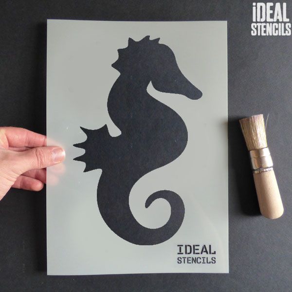 Seahorse Shape Stencil