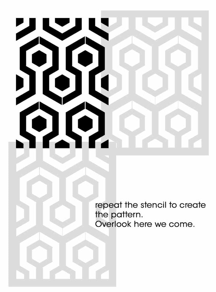 The Shining Geometric Carpet Pattern Stencil