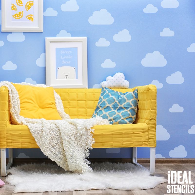 Nursery Seaside Stencils Nautical themed Nursery Decor Ideal