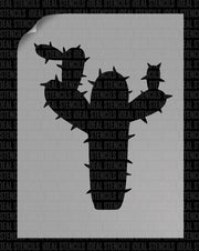 Spiky Cactus Silhouette Stencil