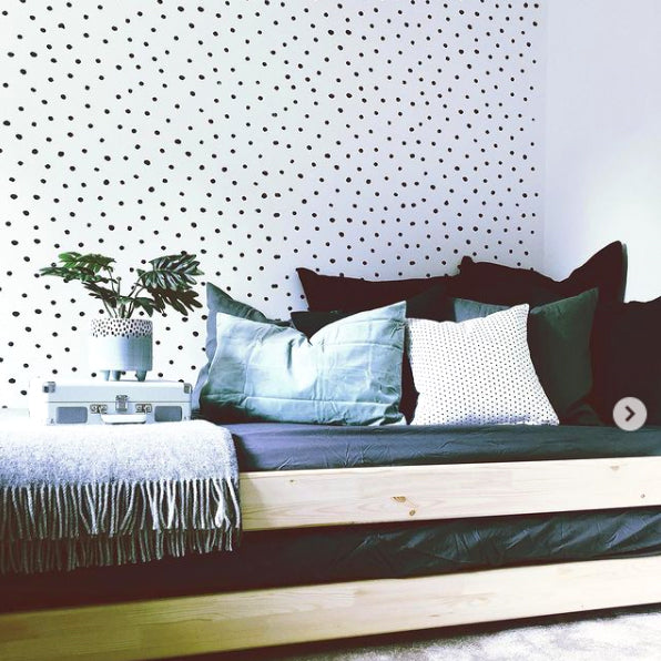 Hand-drawn Polka Dots Spots Wall Stencil