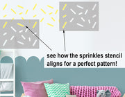 SCALLOP EDGE & SPRINKLES Pattern Stencil Kit