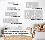 SQUIGGLES Wall Pattern Stencil, Nursery & Kids Room Decor