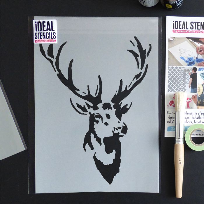 Stags Head Vintage Stencil