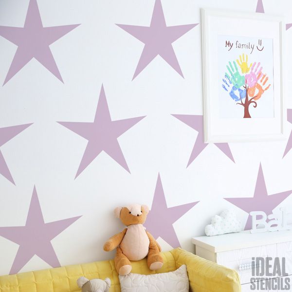 Star nursery decor stencil