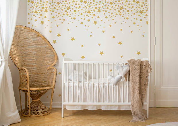 Star Confetti Pattern Nursery Wall Stencil