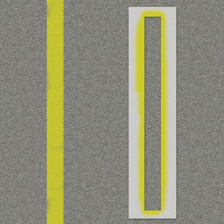 Straight line car parking Stencil