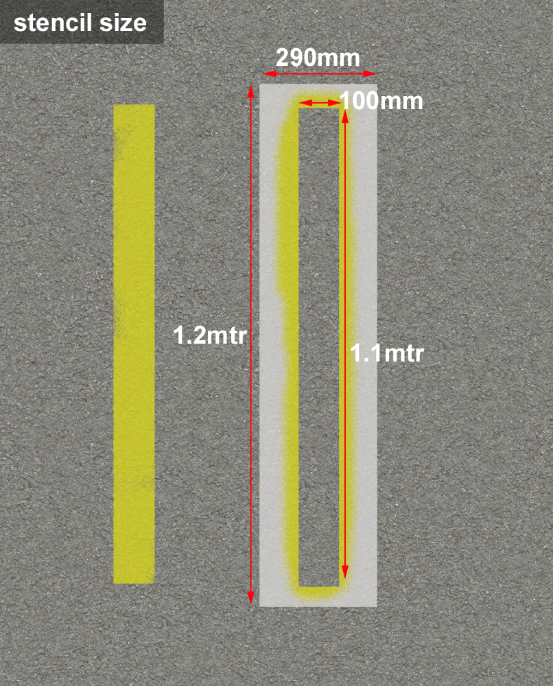 Straight line car parking Stencil – IdealStencils