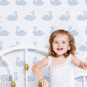 Swan Nursery Pattern Stencil