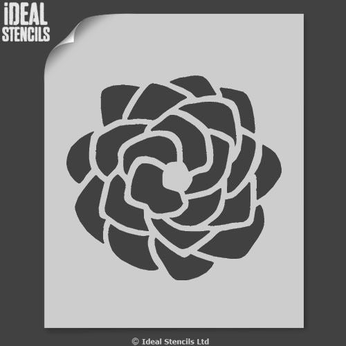 Swirl Rose Wall Stencil