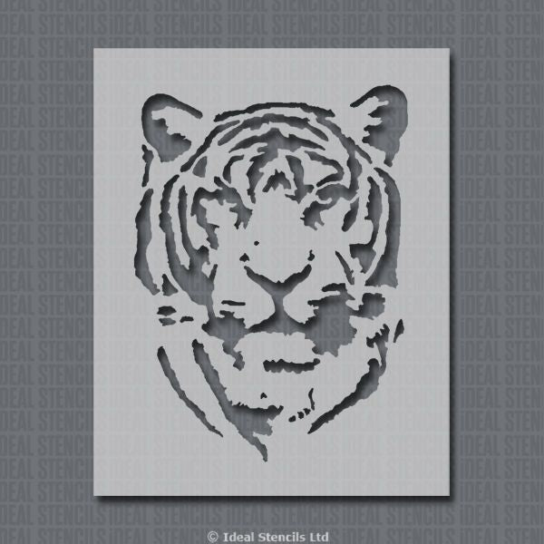 Tiger face stencil