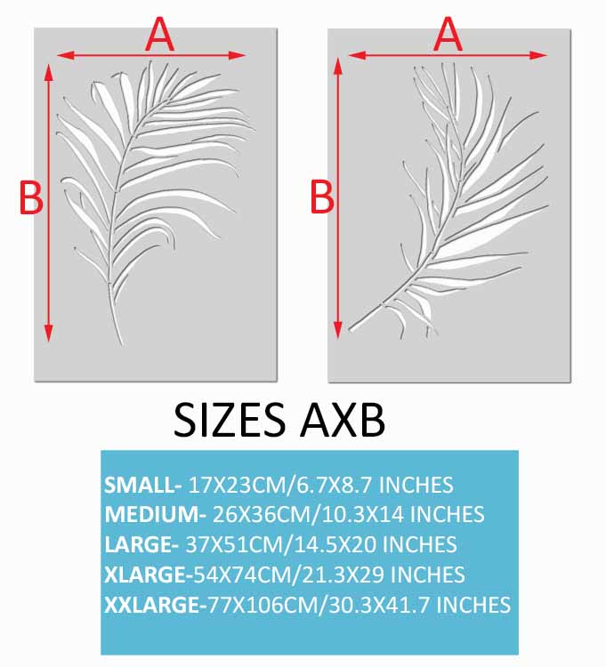 Tropical ferns Stencil Set