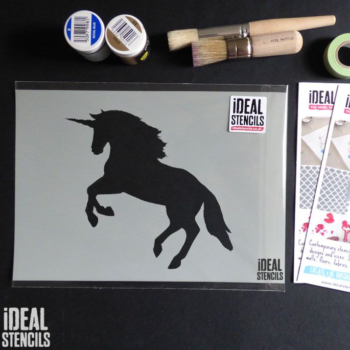 Unicorn Silhouette Stencil