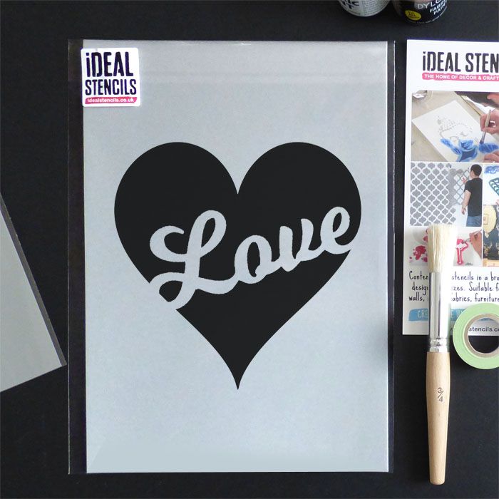 Valentines Love Heart Stencil