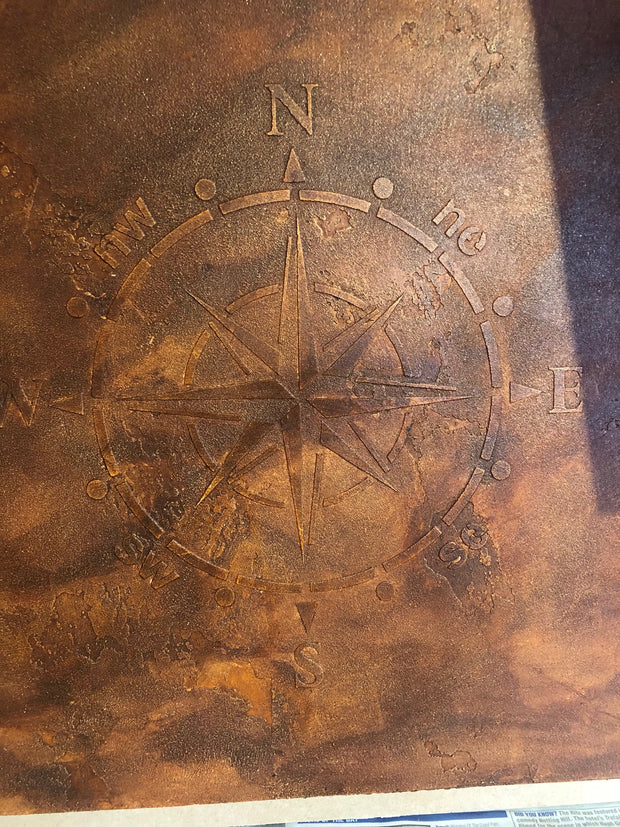 Ships compass stencil