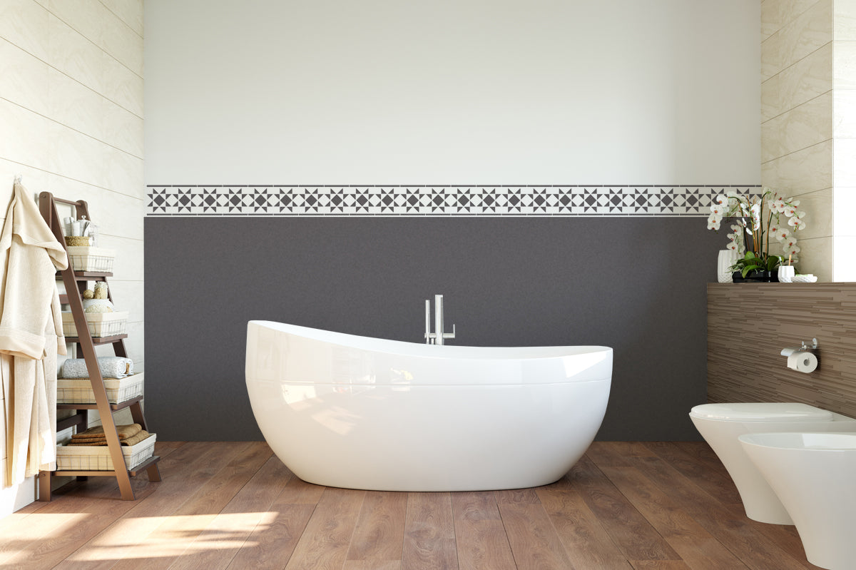Chelsea Tile VICTORIAN BORDER STENCIL, Vintage Tile Effect Border Patt ...