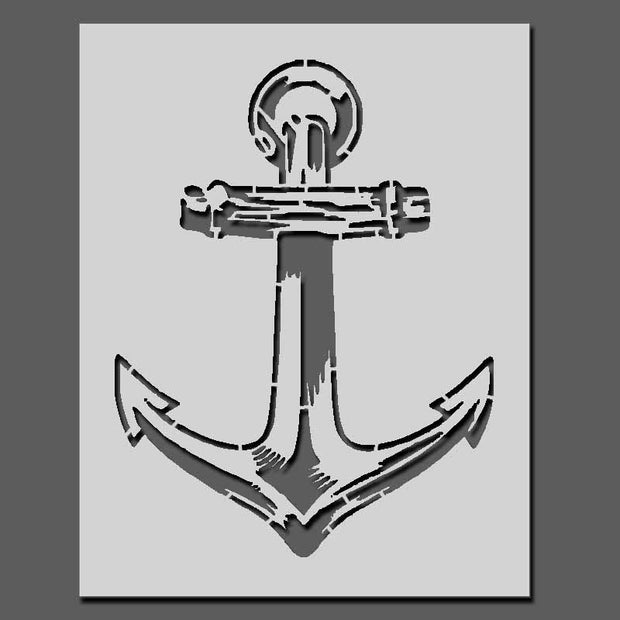 ANCHOR VINTAGE Nautical Stencil - Wall Art Painting Stencil