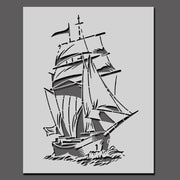 SHIP GALLEON VINTAGE Art Stencil | Nautical Sailing boat Large Painting Stencil