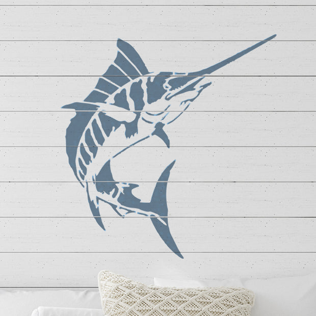 SWORDFISH Wall Art Stencil | Sea Creature Large Painting Stencil