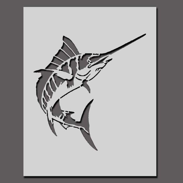 SWORDFISH Wall Art Stencil | Sea Creature Large Painting Stencil