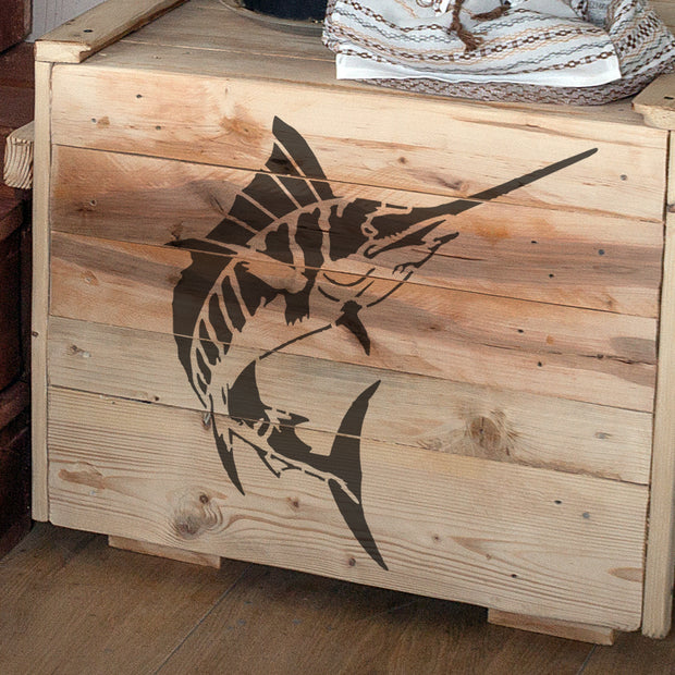 SWORDFISH Wall Art Stencil | Sea Creature Large Painting Stencil