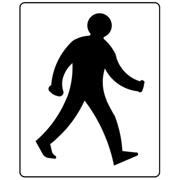 Walking man floor marking stencil