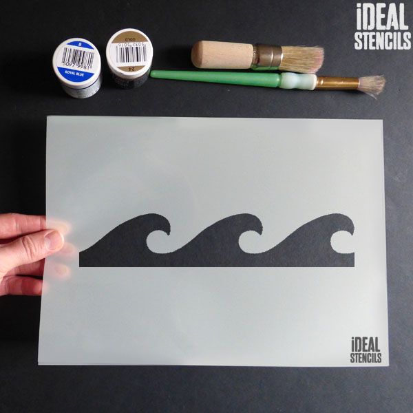 Printable Wave Stencil Template Printable Wave Stencil Template