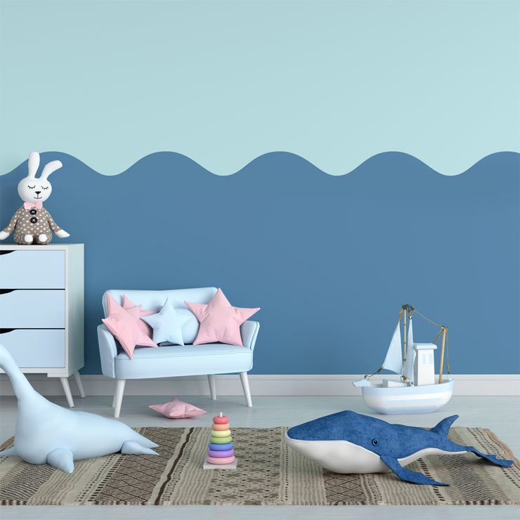 CALM WAVES Wall Border Stencil