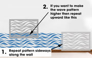ROLLING WAVES Wall Pattern Stencil
