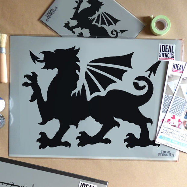 Welsh Dragon Stencil