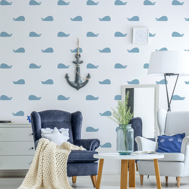 JONAH Whale Pattern Wall Pattern Stencil