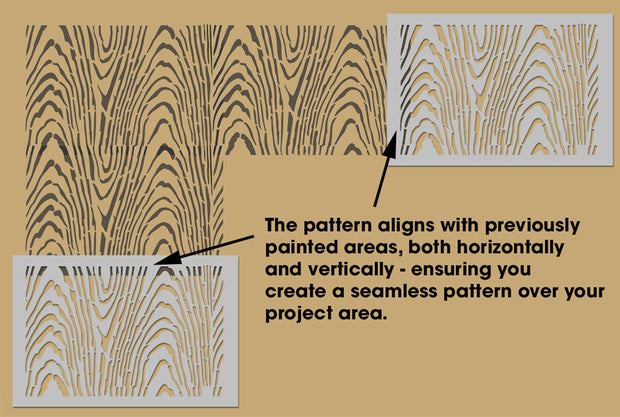 WOOD GRAIN Stencil, Wood effect Large Painting Stencil