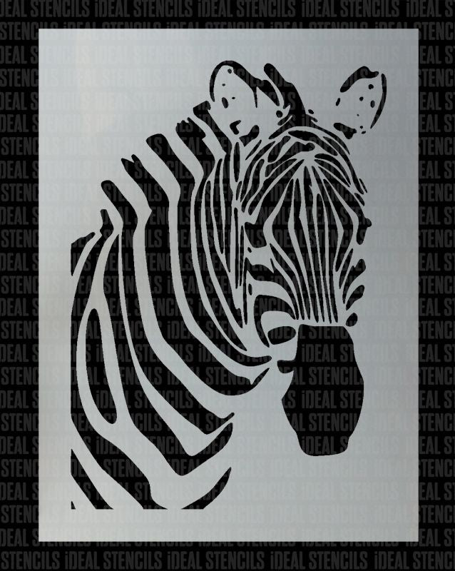 Zebra Head Stencil 2
