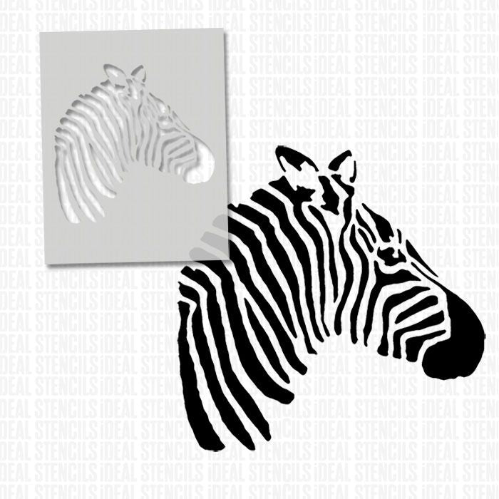 Zebra Head Stencil