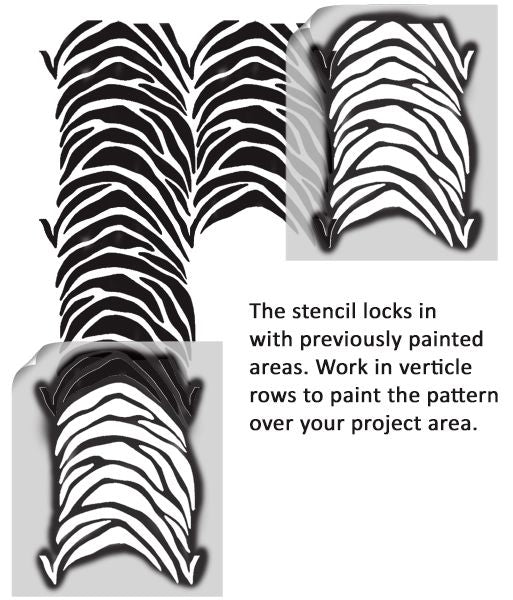 Zebra Stripes Stencil